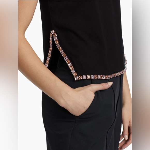 Cinq a Sept Black Embellished Tank Top - Picture 5 of 11